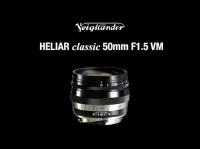 Cosina объявляет о выпуске объектива Voigtlander Classic 50mm F1.5