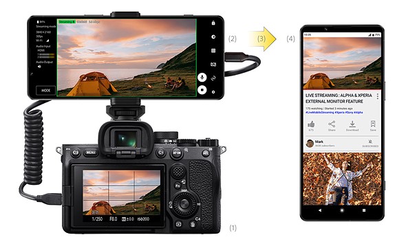 sony xperia iv live streaming with alpha
