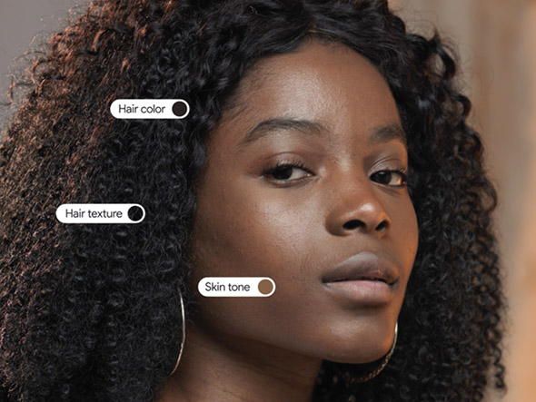 google skin tone hair texture filters