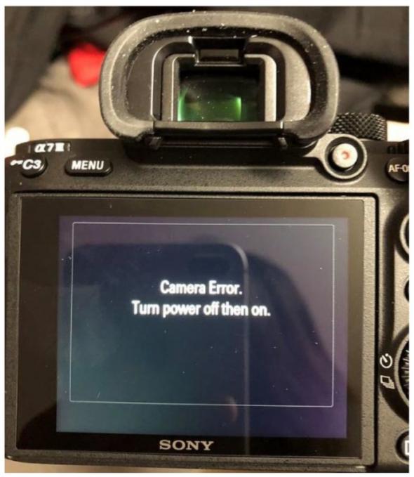 sony camera error