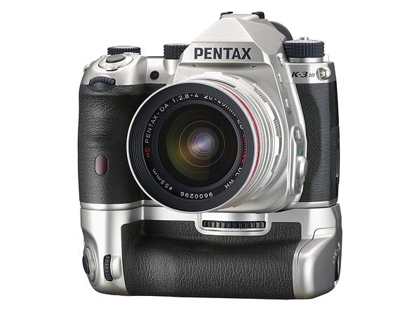 PENTAX K 3 Mark III Silver Premium Kit with battery grip