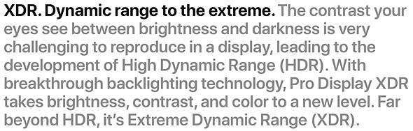 apple pro display xdr far beyond hdr