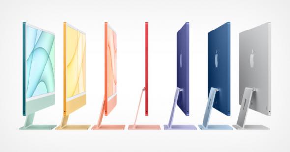 Apple Launches a Colorful Series of Redesigned iMacs Powered by M1