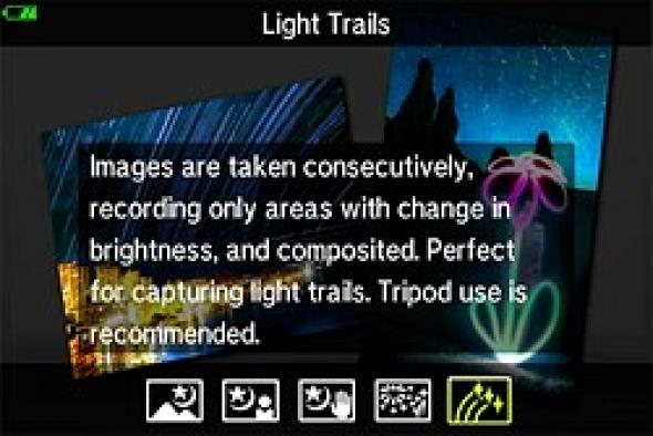 scene light trails