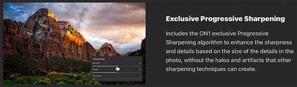 on1 nonoise ai progressive sharpening