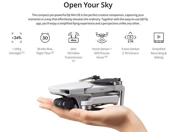 dji mini se 2 features