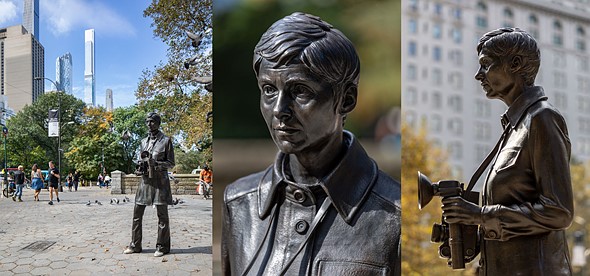 diane arbus statue triptych